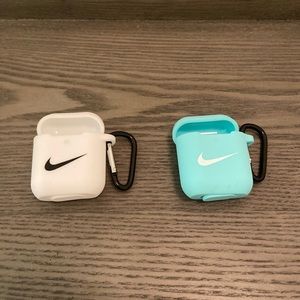 Two Nike Apple Air Pod Silicone Sleeve W/ Clip